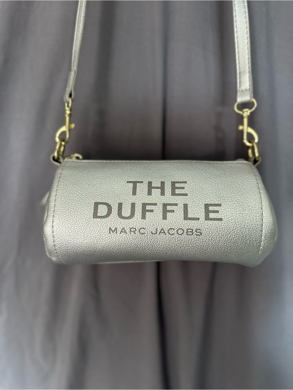 Marc Jacobs The Duffle Metallic Silver Crossbody